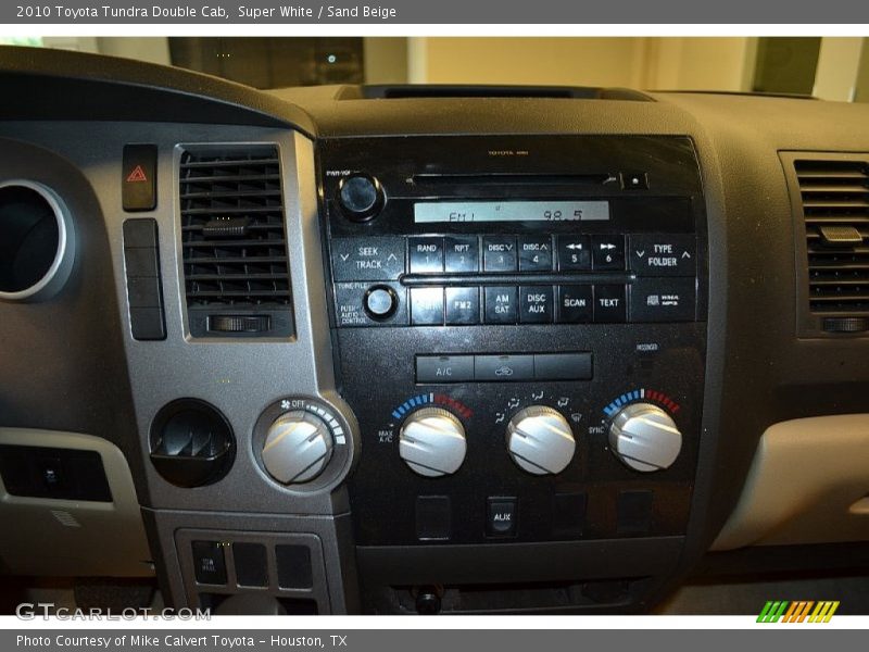 Super White / Sand Beige 2010 Toyota Tundra Double Cab