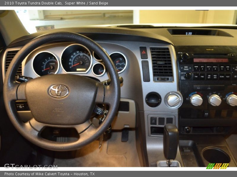 Super White / Sand Beige 2010 Toyota Tundra Double Cab