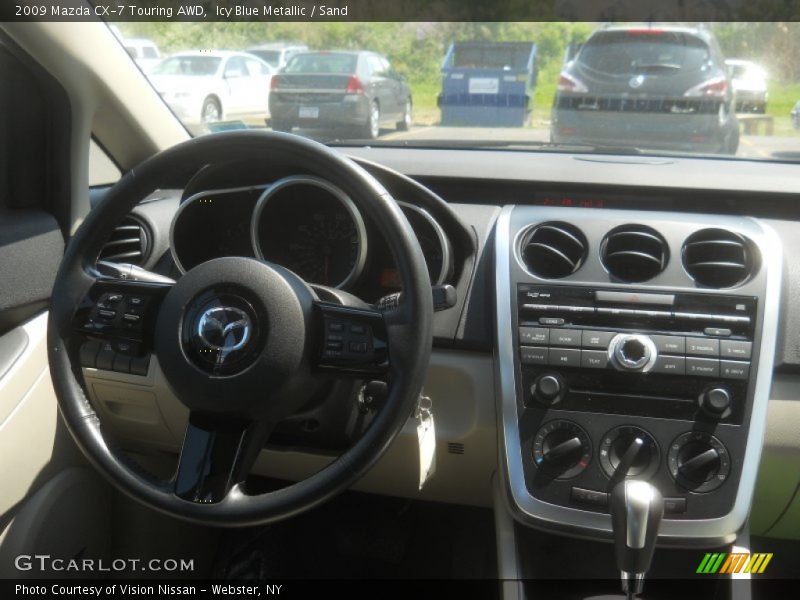 Icy Blue Metallic / Sand 2009 Mazda CX-7 Touring AWD