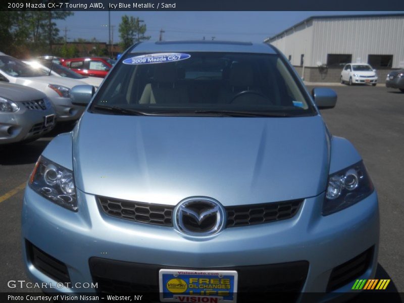 Icy Blue Metallic / Sand 2009 Mazda CX-7 Touring AWD