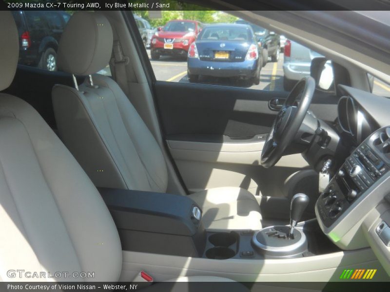 Icy Blue Metallic / Sand 2009 Mazda CX-7 Touring AWD