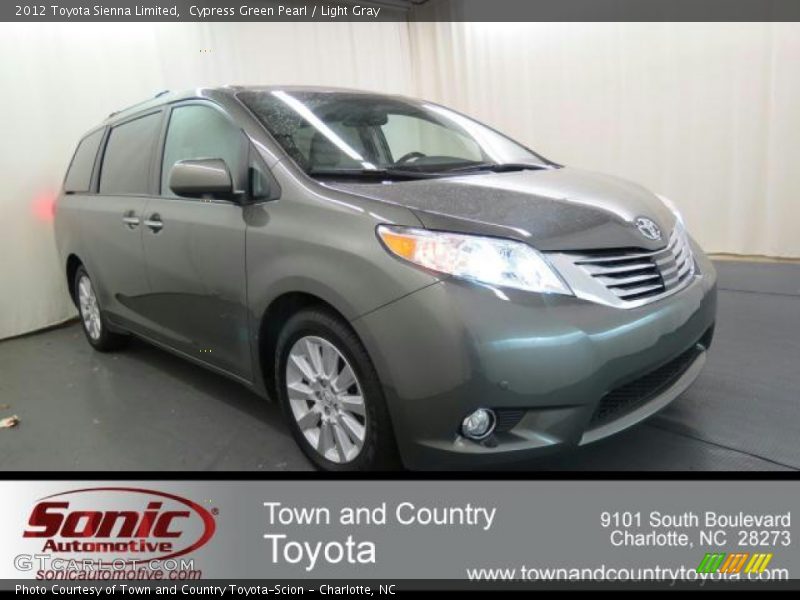 Cypress Green Pearl / Light Gray 2012 Toyota Sienna Limited