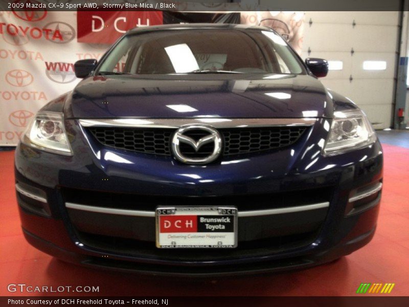 Stormy Blue Mica / Black 2009 Mazda CX-9 Sport AWD