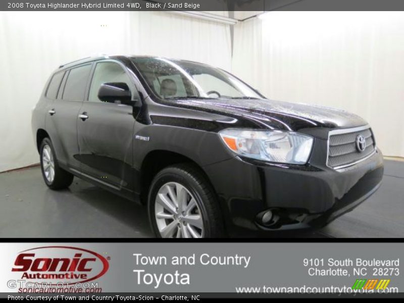 Black / Sand Beige 2008 Toyota Highlander Hybrid Limited 4WD