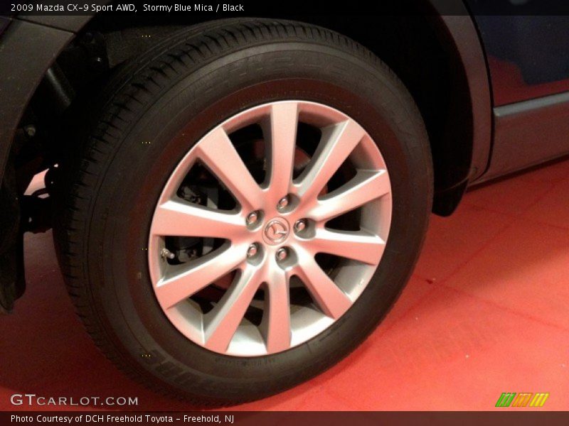 Stormy Blue Mica / Black 2009 Mazda CX-9 Sport AWD