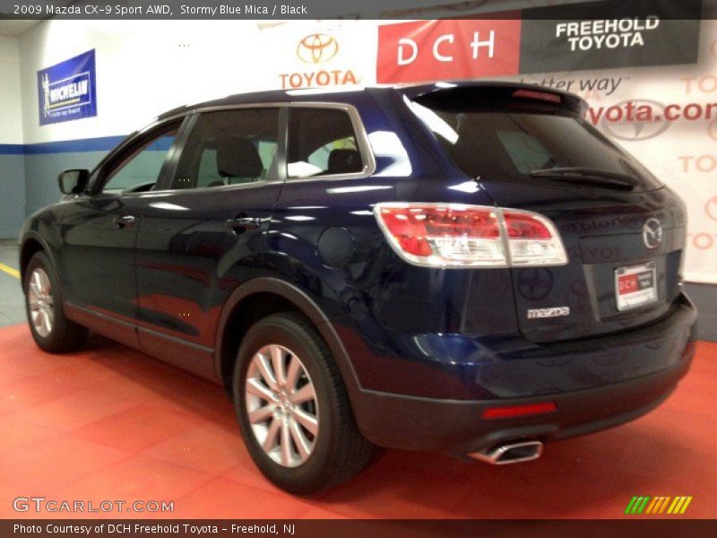 Stormy Blue Mica / Black 2009 Mazda CX-9 Sport AWD