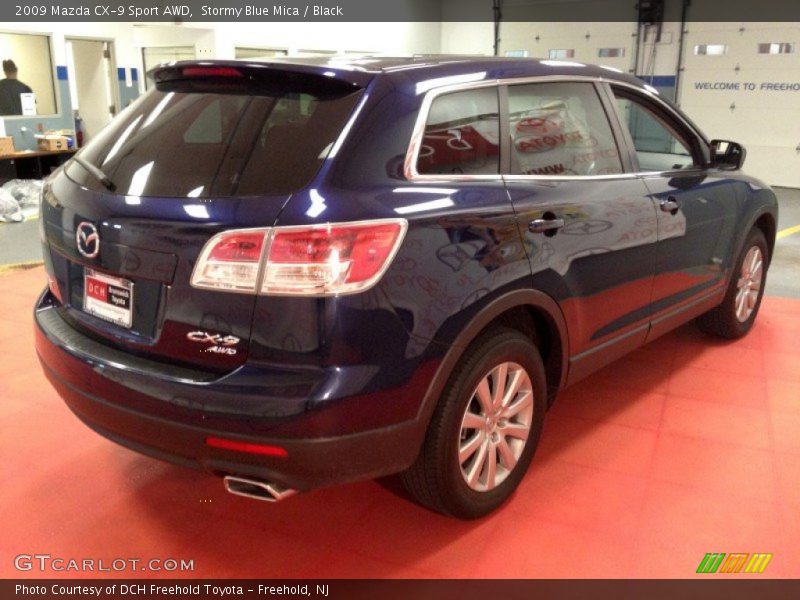 Stormy Blue Mica / Black 2009 Mazda CX-9 Sport AWD