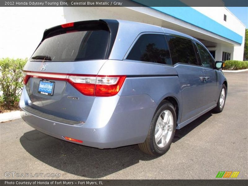 Celestial Blue Metallic / Gray 2012 Honda Odyssey Touring Elite