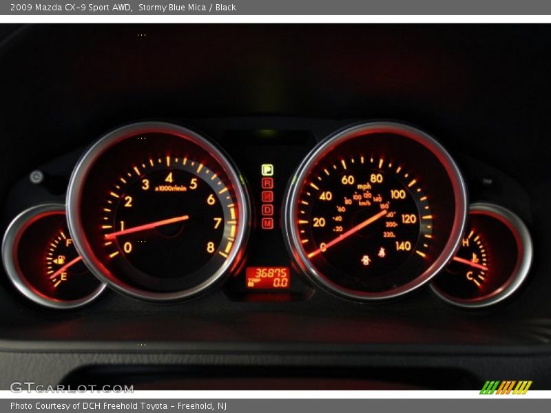 Stormy Blue Mica / Black 2009 Mazda CX-9 Sport AWD
