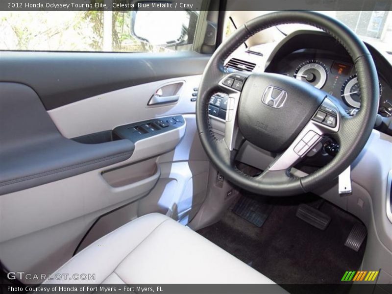 Celestial Blue Metallic / Gray 2012 Honda Odyssey Touring Elite