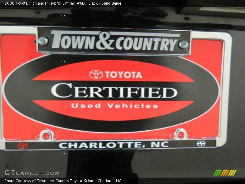 Black / Sand Beige 2008 Toyota Highlander Hybrid Limited 4WD