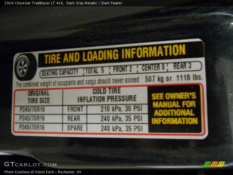 Dark Gray Metallic / Dark Pewter 2004 Chevrolet TrailBlazer LT 4x4