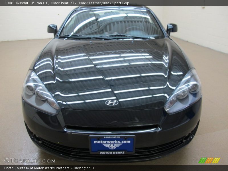 Black Pearl / GT Black Leather/Black Sport Grip 2008 Hyundai Tiburon GT