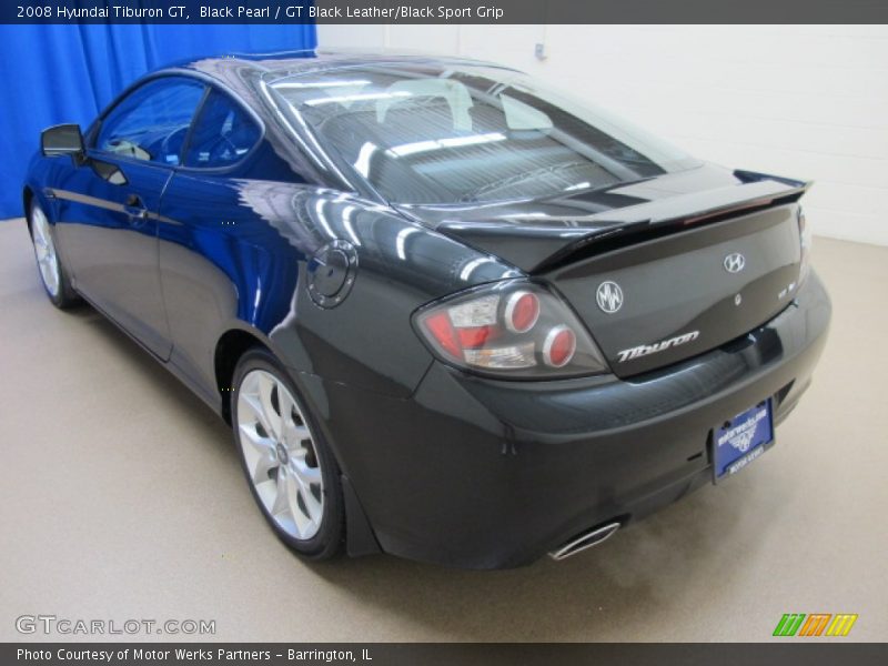 Black Pearl / GT Black Leather/Black Sport Grip 2008 Hyundai Tiburon GT