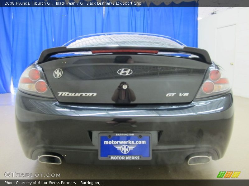 Black Pearl / GT Black Leather/Black Sport Grip 2008 Hyundai Tiburon GT