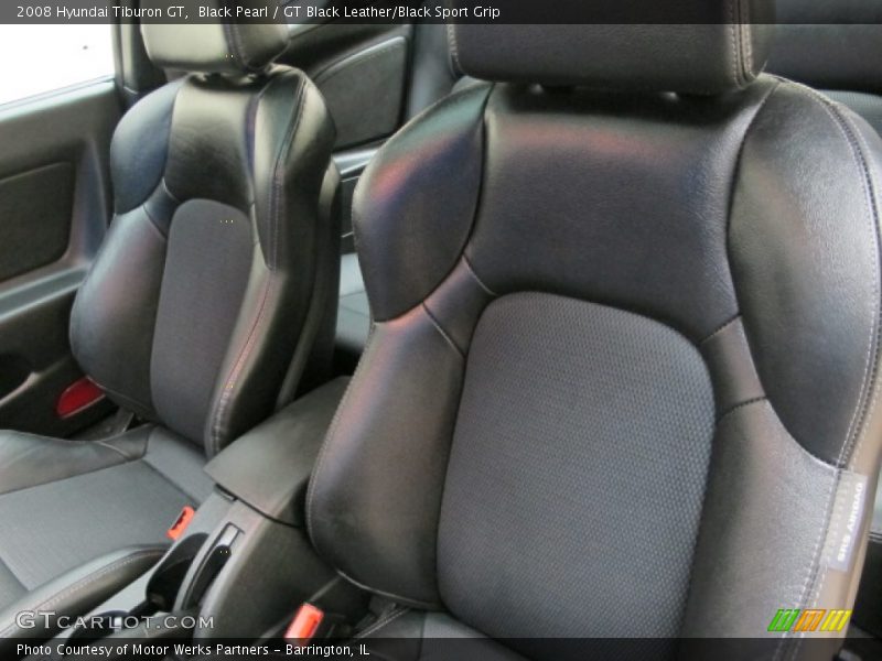 Black Pearl / GT Black Leather/Black Sport Grip 2008 Hyundai Tiburon GT