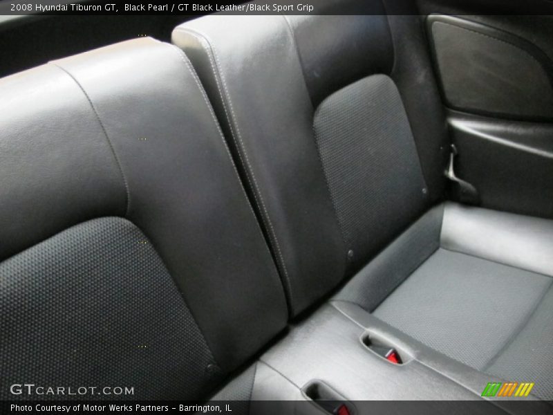 Black Pearl / GT Black Leather/Black Sport Grip 2008 Hyundai Tiburon GT