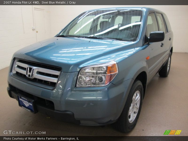 Steel Blue Metallic / Gray 2007 Honda Pilot LX 4WD