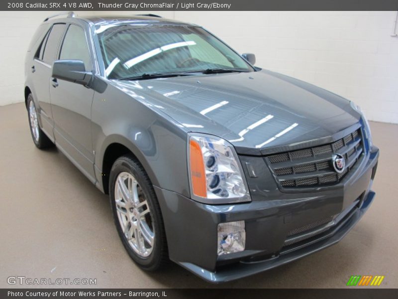 Thunder Gray ChromaFlair / Light Gray/Ebony 2008 Cadillac SRX 4 V8 AWD