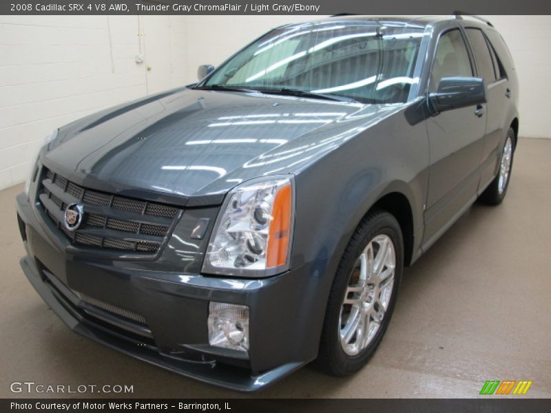 Thunder Gray ChromaFlair / Light Gray/Ebony 2008 Cadillac SRX 4 V8 AWD