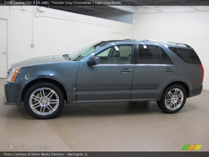 Thunder Gray ChromaFlair / Light Gray/Ebony 2008 Cadillac SRX 4 V8 AWD