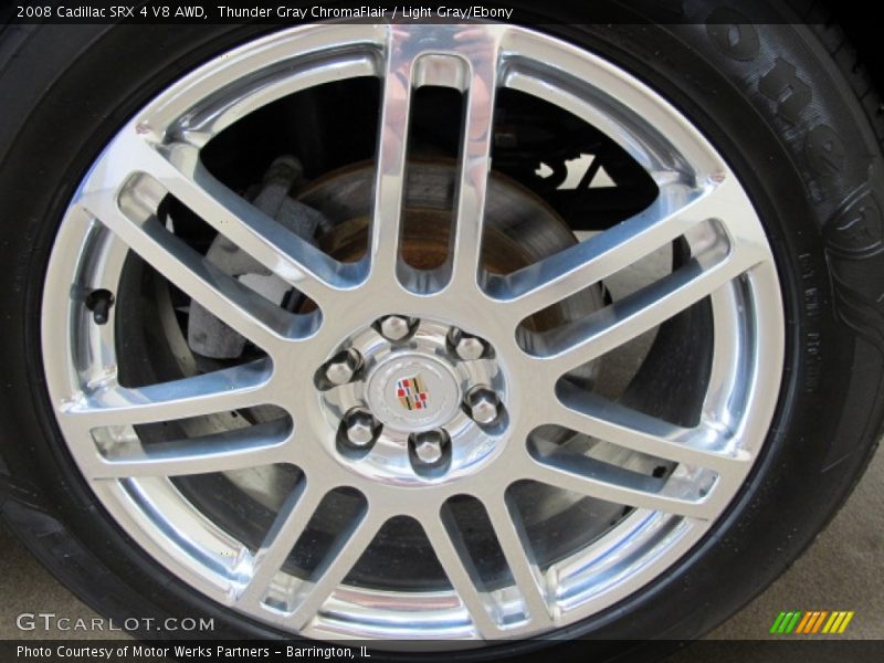 Thunder Gray ChromaFlair / Light Gray/Ebony 2008 Cadillac SRX 4 V8 AWD