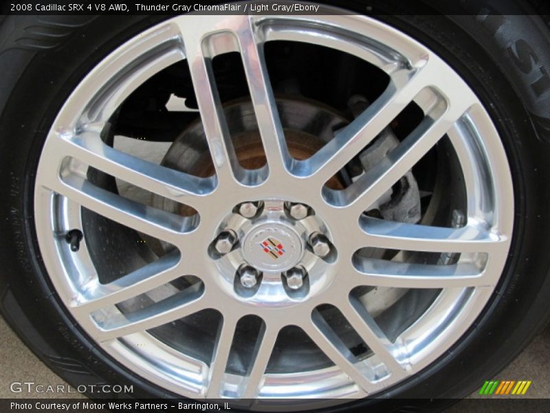 Thunder Gray ChromaFlair / Light Gray/Ebony 2008 Cadillac SRX 4 V8 AWD