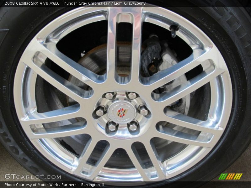 Thunder Gray ChromaFlair / Light Gray/Ebony 2008 Cadillac SRX 4 V8 AWD