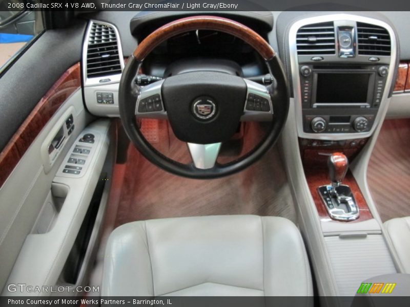 Thunder Gray ChromaFlair / Light Gray/Ebony 2008 Cadillac SRX 4 V8 AWD