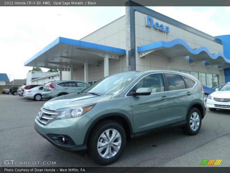 Opal Sage Metallic / Black 2012 Honda CR-V EX 4WD