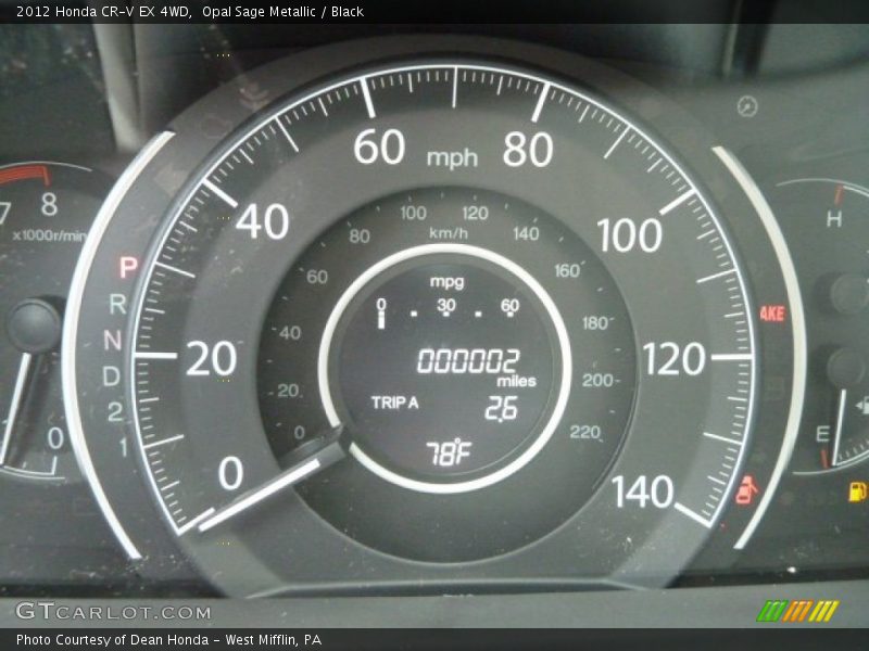  2012 CR-V EX 4WD EX 4WD Gauges