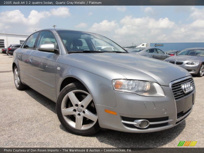 Quartz Gray Metallic / Platinum 2005 Audi A4 3.2 quattro Sedan