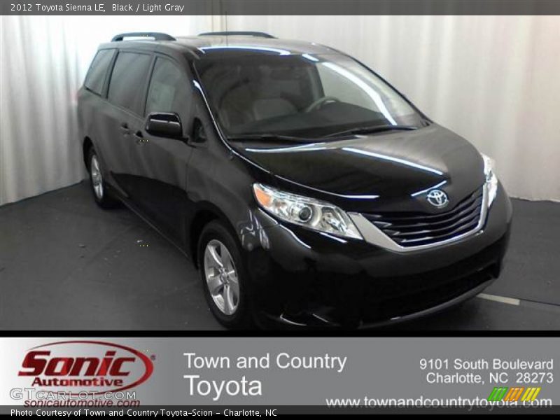 Black / Light Gray 2012 Toyota Sienna LE