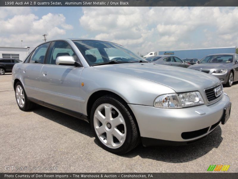 Aluminum Silver Metallic / Onyx Black 1998 Audi A4 2.8 quattro Sedan