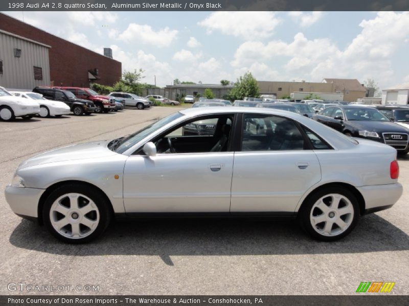 Aluminum Silver Metallic / Onyx Black 1998 Audi A4 2.8 quattro Sedan