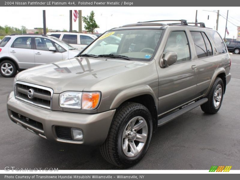 Polished Pewter Metallic / Beige 2004 Nissan Pathfinder LE Platinum 4x4