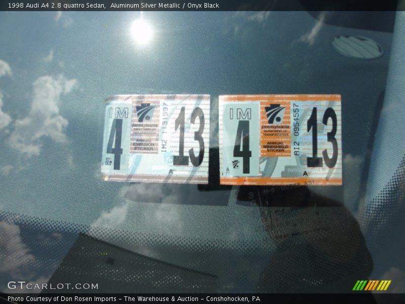 Aluminum Silver Metallic / Onyx Black 1998 Audi A4 2.8 quattro Sedan