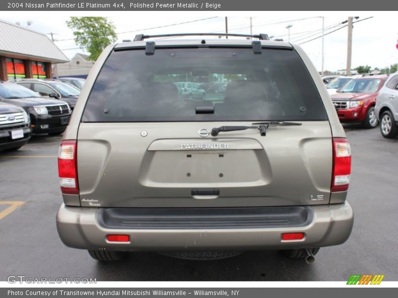 Polished Pewter Metallic / Beige 2004 Nissan Pathfinder LE Platinum 4x4