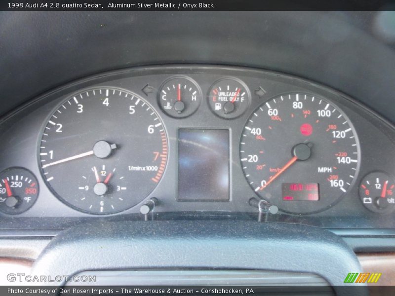 Aluminum Silver Metallic / Onyx Black 1998 Audi A4 2.8 quattro Sedan