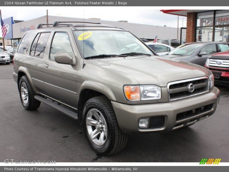 Polished Pewter Metallic / Beige 2004 Nissan Pathfinder LE Platinum 4x4