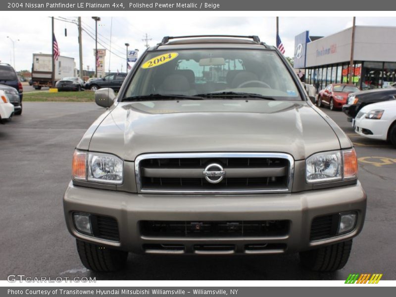 Polished Pewter Metallic / Beige 2004 Nissan Pathfinder LE Platinum 4x4