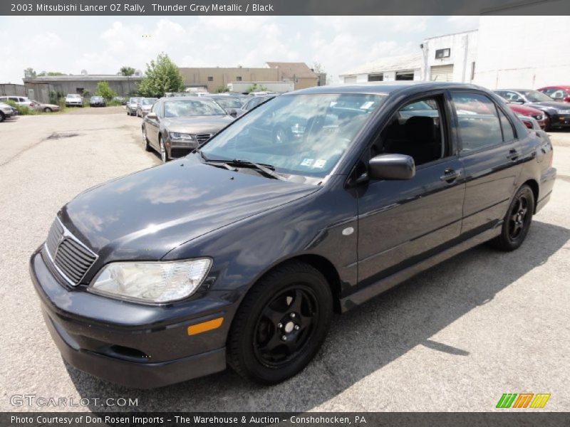 Thunder Gray Metallic / Black 2003 Mitsubishi Lancer OZ Rally