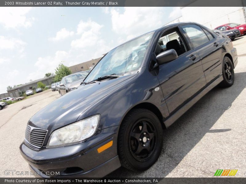 Thunder Gray Metallic / Black 2003 Mitsubishi Lancer OZ Rally