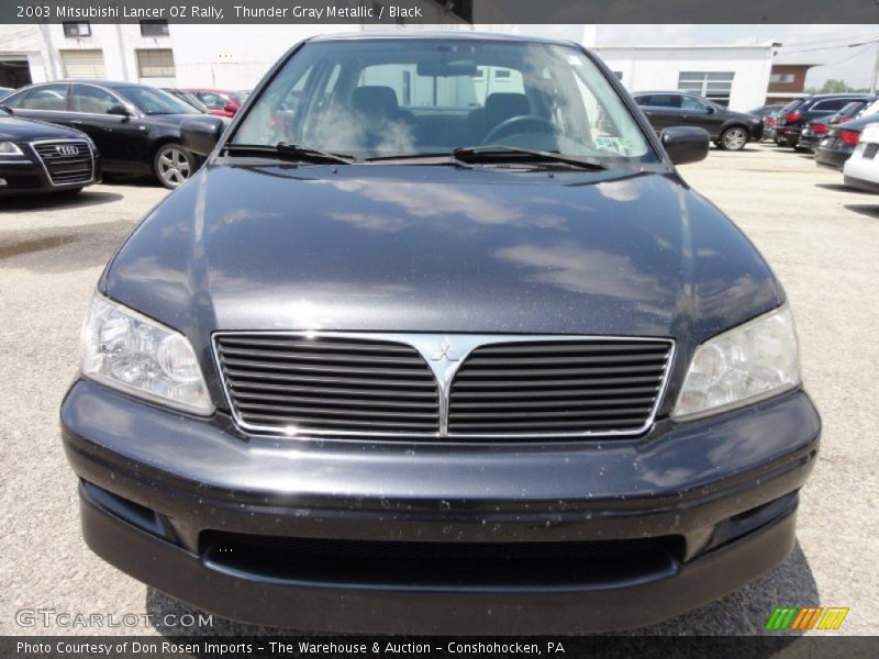 Thunder Gray Metallic / Black 2003 Mitsubishi Lancer OZ Rally