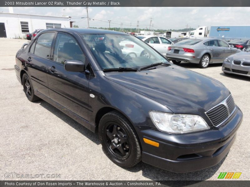 Thunder Gray Metallic / Black 2003 Mitsubishi Lancer OZ Rally