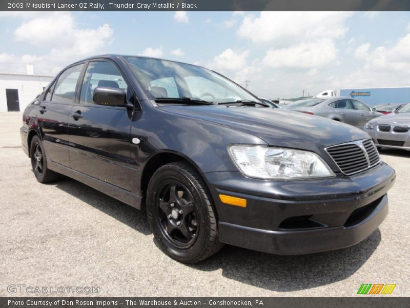 Thunder Gray Metallic / Black 2003 Mitsubishi Lancer OZ Rally
