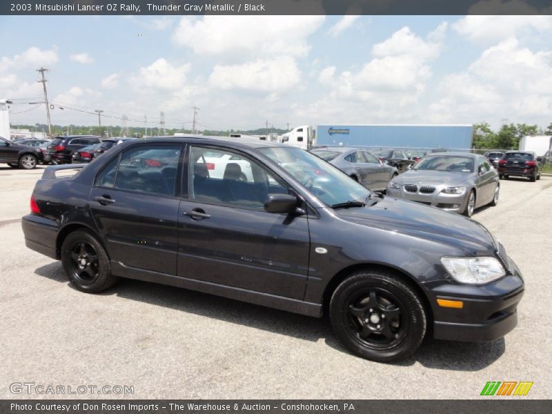 Thunder Gray Metallic / Black 2003 Mitsubishi Lancer OZ Rally