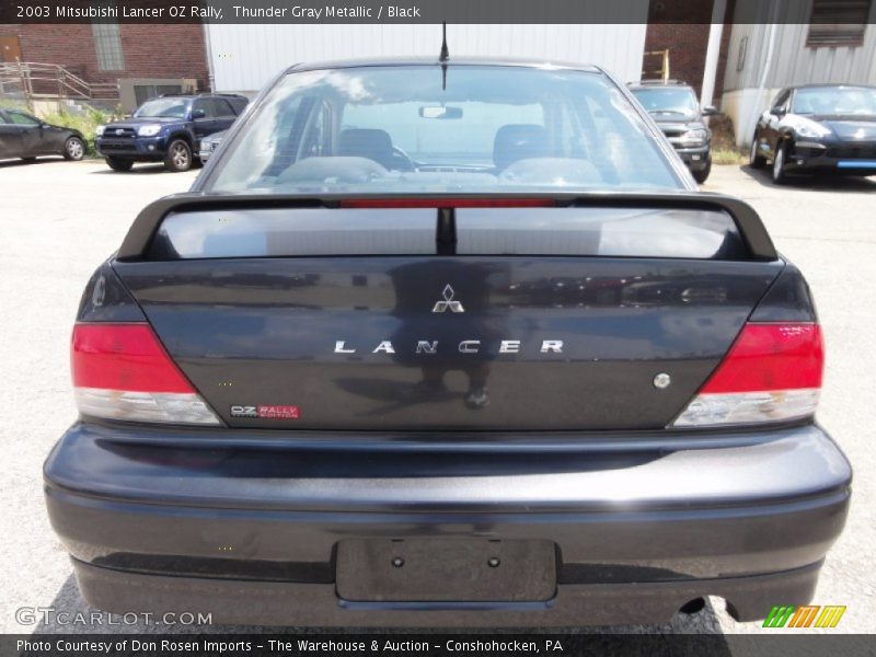 Thunder Gray Metallic / Black 2003 Mitsubishi Lancer OZ Rally