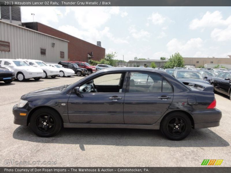 Thunder Gray Metallic / Black 2003 Mitsubishi Lancer OZ Rally