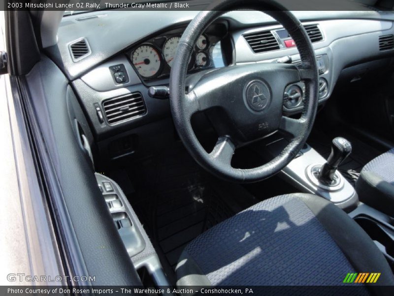 Thunder Gray Metallic / Black 2003 Mitsubishi Lancer OZ Rally